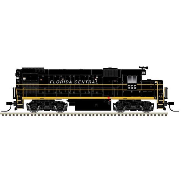 EMD GP15-1 - Standard DC -- Florida Central #713 (SCL Scheme, black, yellow)