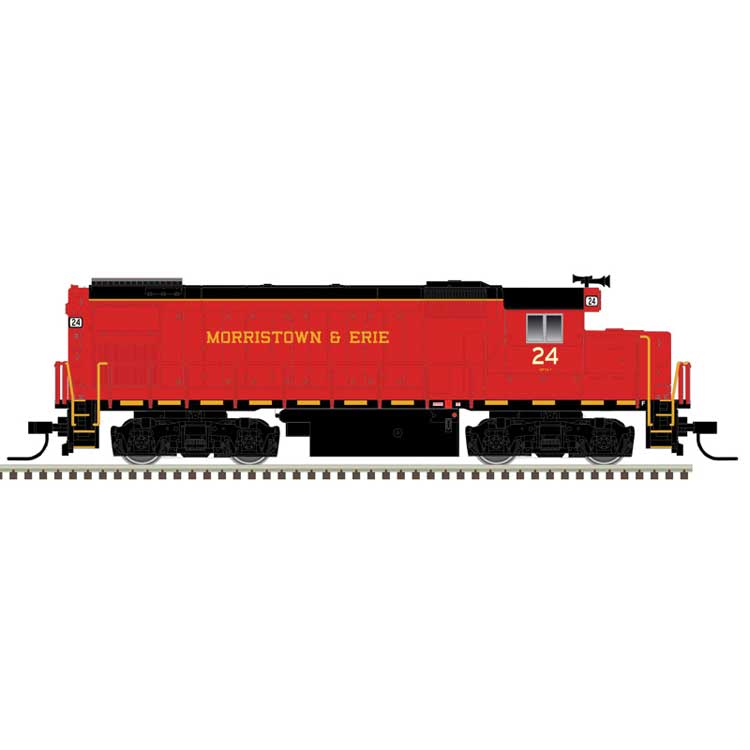 EMD GP15-1 - Standard DC -- Morristown & Erie #25 (red, black)