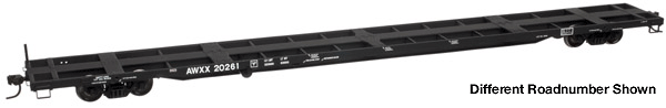 85' Trash Container Flatcar - Ready to Run -- Allied Waste AWXX #20202 (black)