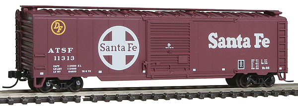50' Single-Door Boxcar - Ready to Run -- Santa Fe #11313 (Boxcar Red, Large Logo, Billboard Cooper Lettering)