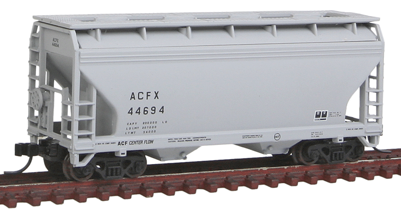 2-Bay Centerflow Hopper - Ready to Run -- ACFX #44694 (gray)