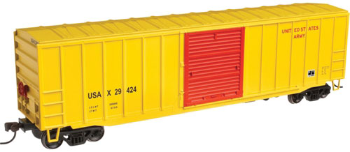 ACF(R) 50'6" Boxcar - Ready to Run -- U.S. Army #29424 (yellow, red)