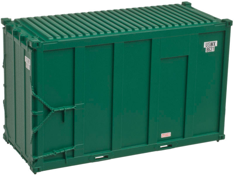 20' High Cube Trash Container 4-Pack - Ready to Run -- USWX Set #6 (green)