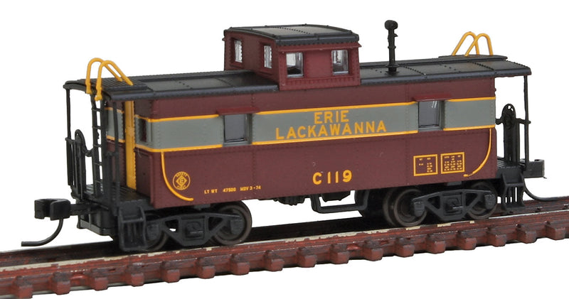 C&O-Style Steel Cupola Caboose - Ready to Run -- Erie-Lackawanna #C119 (maroon, gray, yellow)