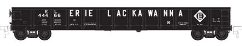 Evans 52' Gondola - Ready to Run -- Erie Lackawanna #44599 (black, white, Spelled-Out Name, Diamond Logo)