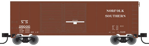 40' Double-Door Boxcar - Ready to Run -- Original Norfolk Southern #26004 (Boxcar Red)