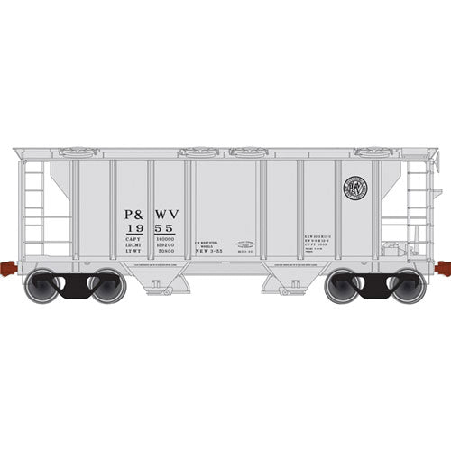 PS-2 Covered Hopper - Ready to Run -- Pittsburgh & West Virginia #1971 (gray, black)