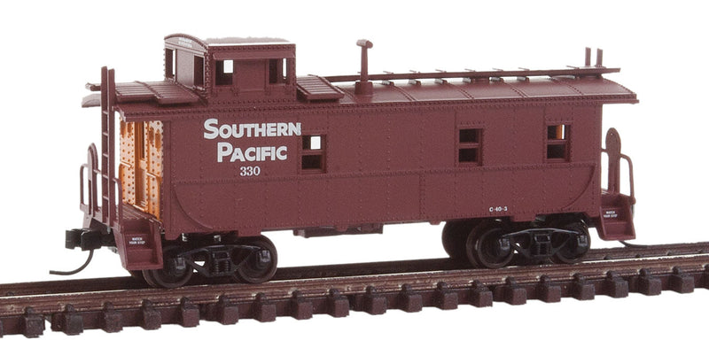 34' Steel Cupola Caboose - Ready to Run -- Southern Pacific #330 (Boxcar Red, orange)