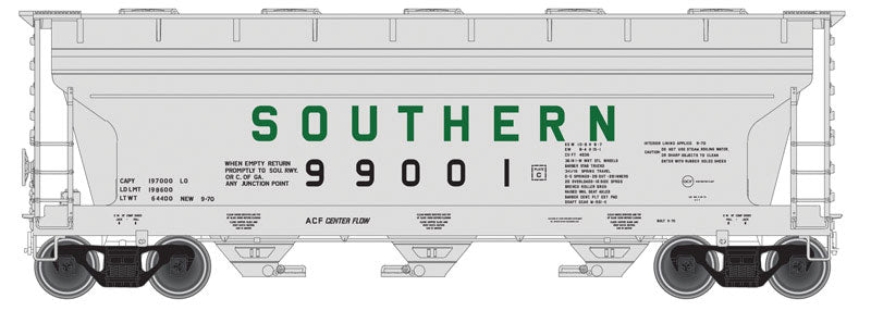 ACF 3560 Covered Hopper - Ready to Run -- Southern Railway #98895 (gray, green, black, Billboard Lettering)