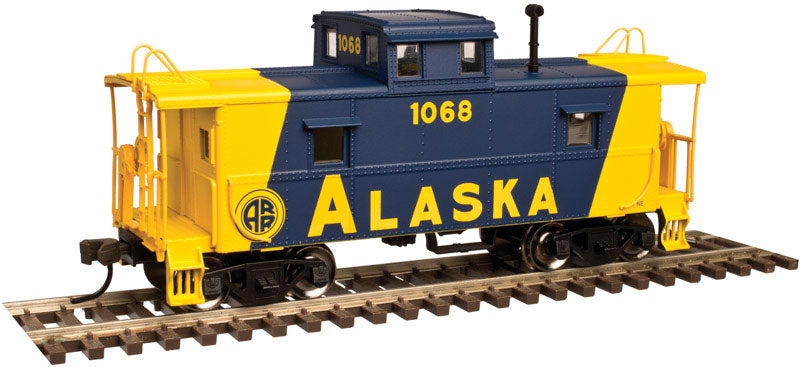 C&O-Style Steel Center-Cupola Caboose - Ready to Run -- Alaska Railroad #1070 (blue, yellow)