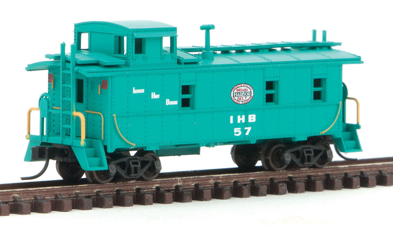 Santa Fe-Style Steel Cupola Caboose - Ready to Run -- Indiana Harbor Belt #57 (Jade Green)