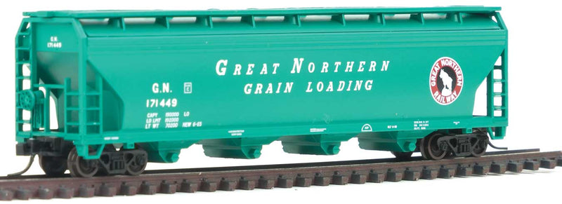 ACF 5250 4-Bay Covered Hopper - Ready to Run -- Great Northern #171449 (Jade Green, red, black, Silhouette Rocky Logo)