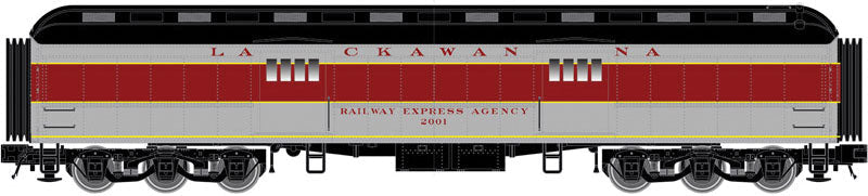 ACF Heavyweight 60' Baggage Car - Ready to Run -- Delaware, Lackawanna & Western 2069 (gray, maroon, yellow)