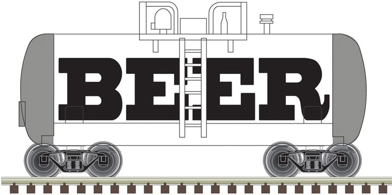 Beer Can Tank Car - Ready to Run -- Jax 1890 (red, yellow)