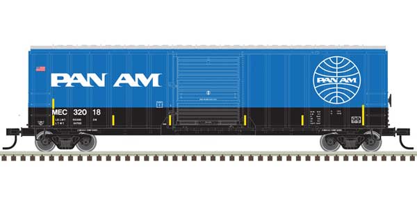 ACF(R) 50'6" Boxcar - Ready to Run -- Pan Am 32018 (blue, black)