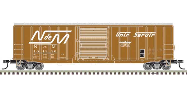 ACF(R) 50'6" Boxcar - Ready to Run -- N de M 101178 (Boxcar Red, white)