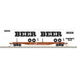 50' Piggyback Flatcar w/Two 24' Trailers - Ready to Run -- Conrail #700830 (BEER Trailers, white, black)