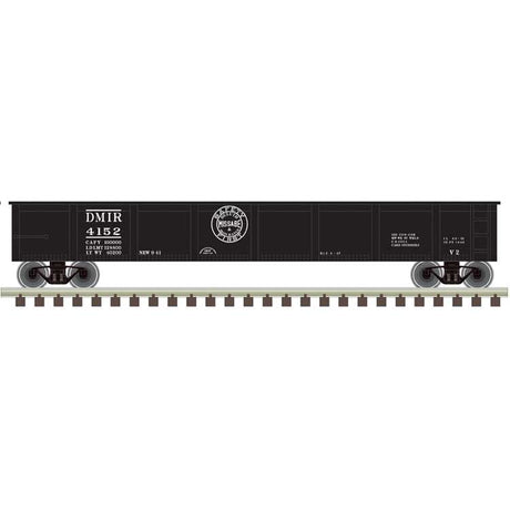 42' Steel Gondola w/Cement Container Load - Ready to Run - Master(R) -- Duluth, Missabe & Iron Range #4152 (black, white)