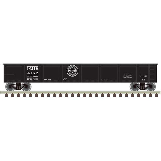 42' Steel Gondola w/Cement Container Load - Ready to Run - Master(R) -- Duluth, Missabe & Iron Range #4152 (black, white)