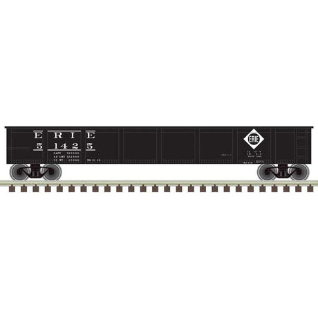 42' Steel Gondola w/Cement Container Load - Ready to Run - Master(R) -- Erie #51425 (black, white)