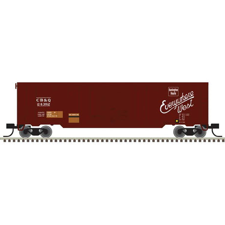 50' Single-Door Boxcar - Ready to Run -- Chicago, Burlington & Quincy #24382 (Boxcar Red, Everywhere West Slogan)