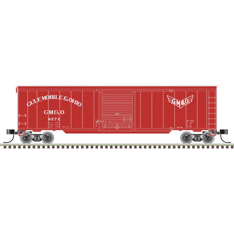 50' Single-Door Boxcar - Ready to Run -- Gulf, Mobile & Ohio #9272 (red, Wings Logo)