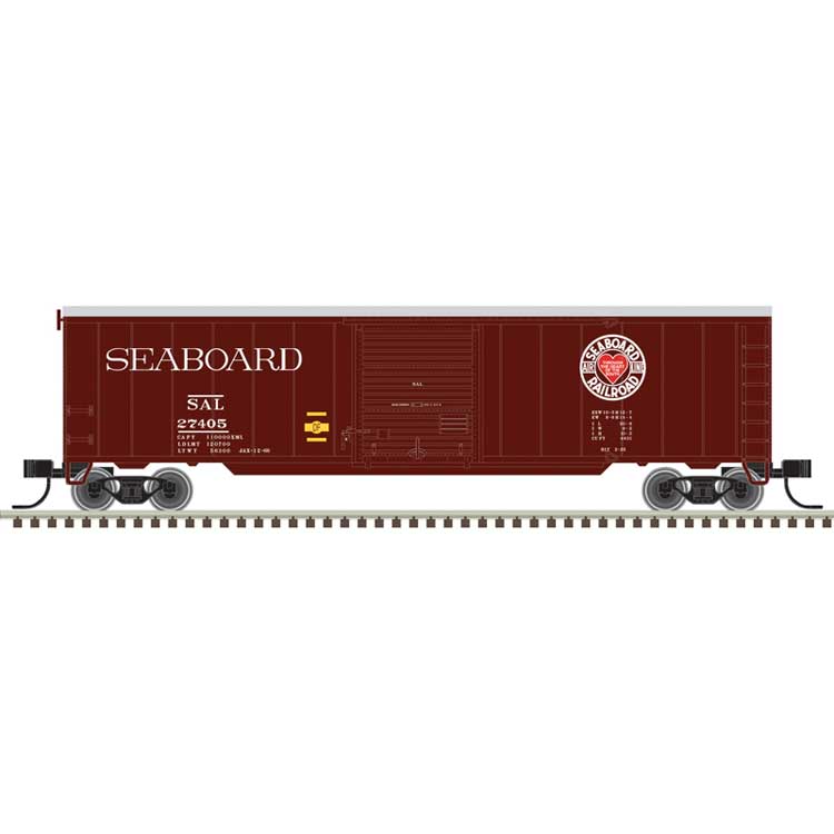 50' Single-Door Boxcar - Ready to Run -- Seaboard Air Line #27252 (Boxcar Red, red, Heart Logo)