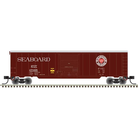 50' Single-Door Boxcar - Ready to Run -- Seaboard Air Line #27405 (Boxcar Red, red, Heart Logo)
