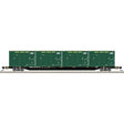 85' Trash Container Flatcar with 4 MSW Containers - Ready to Run -- USA Waste USWX #40190/DSWU/WMNY 00162, 00546, 00090, 00217 (black)