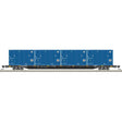 85' Trash Container Flatcar with 4 MSW Containers - Ready to Run -- Gen. American GIMX #638084/IWS 901026, 901248, 902158, 902179 (black)