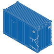 20' High-Cube MSW Trash Container 4-Pack - Ready to Run -- RSGU #2061, 2072, 2105, 2267 (light blue)