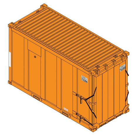 20' High-Cube MSW Trash Container 4-Pack - Ready to Run -- DSEU #70061, 70242, 70565, 70810 (orange)