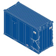 20' High-Cube MSW Trash Container 4-Pack - Ready to Run -- General American LWT #150426, 150787, 150799, 151316 (dark blue)
