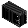 20' High-Cube MSW Trash Container 4-Pack - Ready to Run -- NWSX #1011, 1114, 1154, 1218 (black)