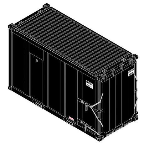 20' High-Cube MSW Trash Container 4-Pack - Ready to Run -- NWSX #1011, 1114, 1154, 1218 (black)