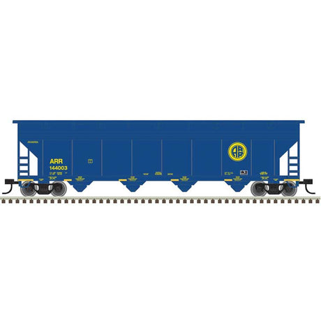 ACF 5250 4-Bay Centerflow Hopper - Ready to Run -- Alaska Railroad #144003 (blue, yellow)