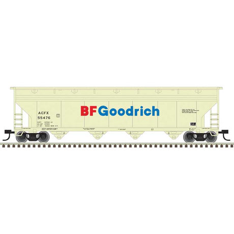 ACF 5250 4-Bay Centerflow Hopper - Ready to Run -- BF Goodrich ACFX #55501 (pale yellow, blue, red)