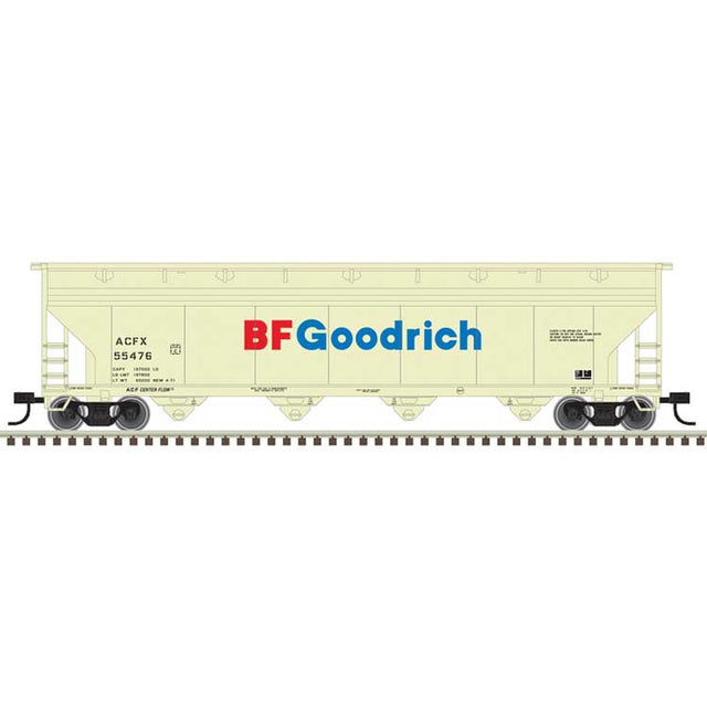 ACF 5250 4-Bay Centerflow Hopper - Ready to Run -- BF Goodrich ACFX #55501 (pale yellow, blue, red)