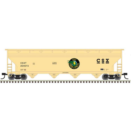 ACF 5250 4-Bay Centerflow Hopper - Ready to Run -- CSX #201566 (Grain Express, beige, black, green)