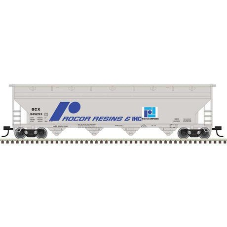ACF 5250 4-Bay Centerflow Hopper - Ready to Run -- Rocor Resins #945253 (gray, blue, black)