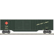 50' Double-Door Boxcar - Ready to Run -- Toledo Peoria & Western #1215 (dark blue, yellow)