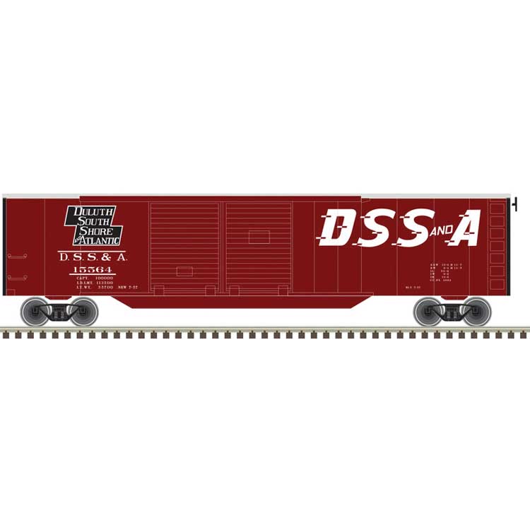 50' Double-Door Boxcar - Ready to Run -- Duluth, South Shore & Atlantic #15564 (Boxcar Red, white)