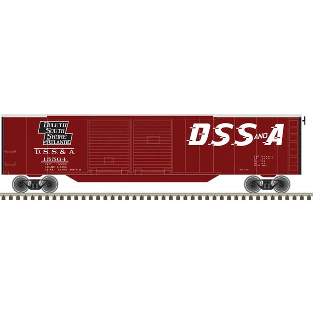 50' Double-Door Boxcar - Ready to Run -- Duluth, South Shore & Atlantic #15564 (Boxcar Red, white)