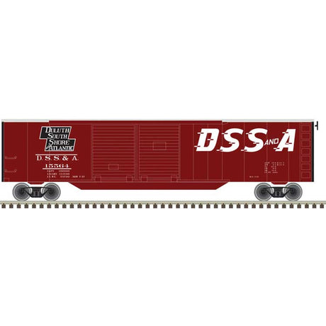 50' Double-Door Boxcar - Ready to Run -- Duluth, South Shore & Atlantic #15587 (Boxcar Red, white)