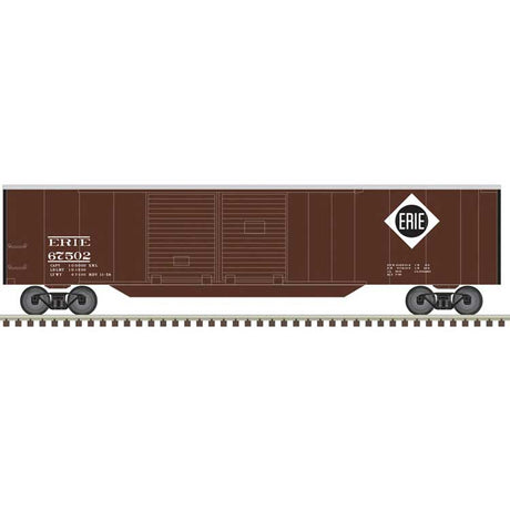 50' Double-Door Boxcar - Ready to Run -- Erie #67517 (Boxcar Red, white)