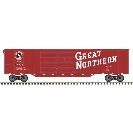 50' Double-Door Boxcar - Ready to Run -- Great Northern #35735 (red, white)