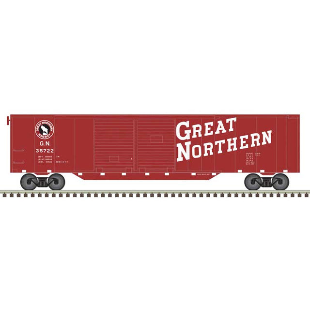 50' Double-Door Boxcar - Ready to Run -- Great Northern #35735 (red, white)