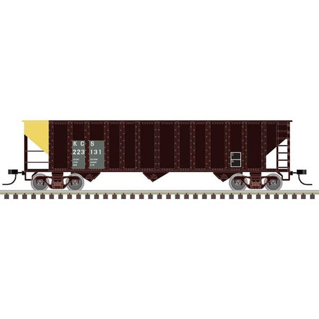 90-Ton 3-Bay Hopper with Load - Ready to Run -- Kansas City Southern #223175 (black, yellow)