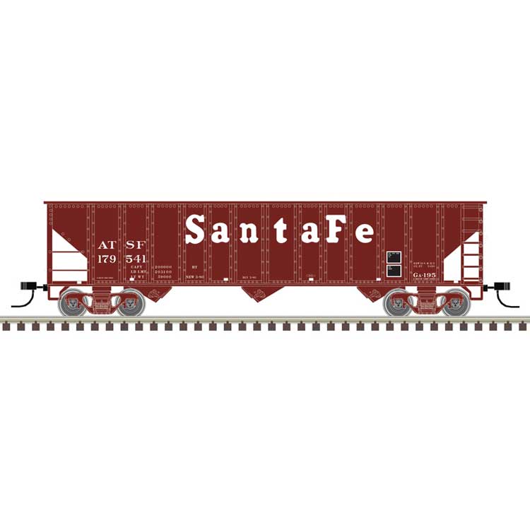 90-Ton 3-Bay Hopper with Load - Ready to Run -- Santa Fe #179541 (Boxcar Red, white, Large Lettering)