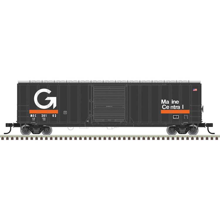 ACF(R) 50'6" Boxcar - Ready to Run -- Guilford MEC #20102 (gray, orange, white)